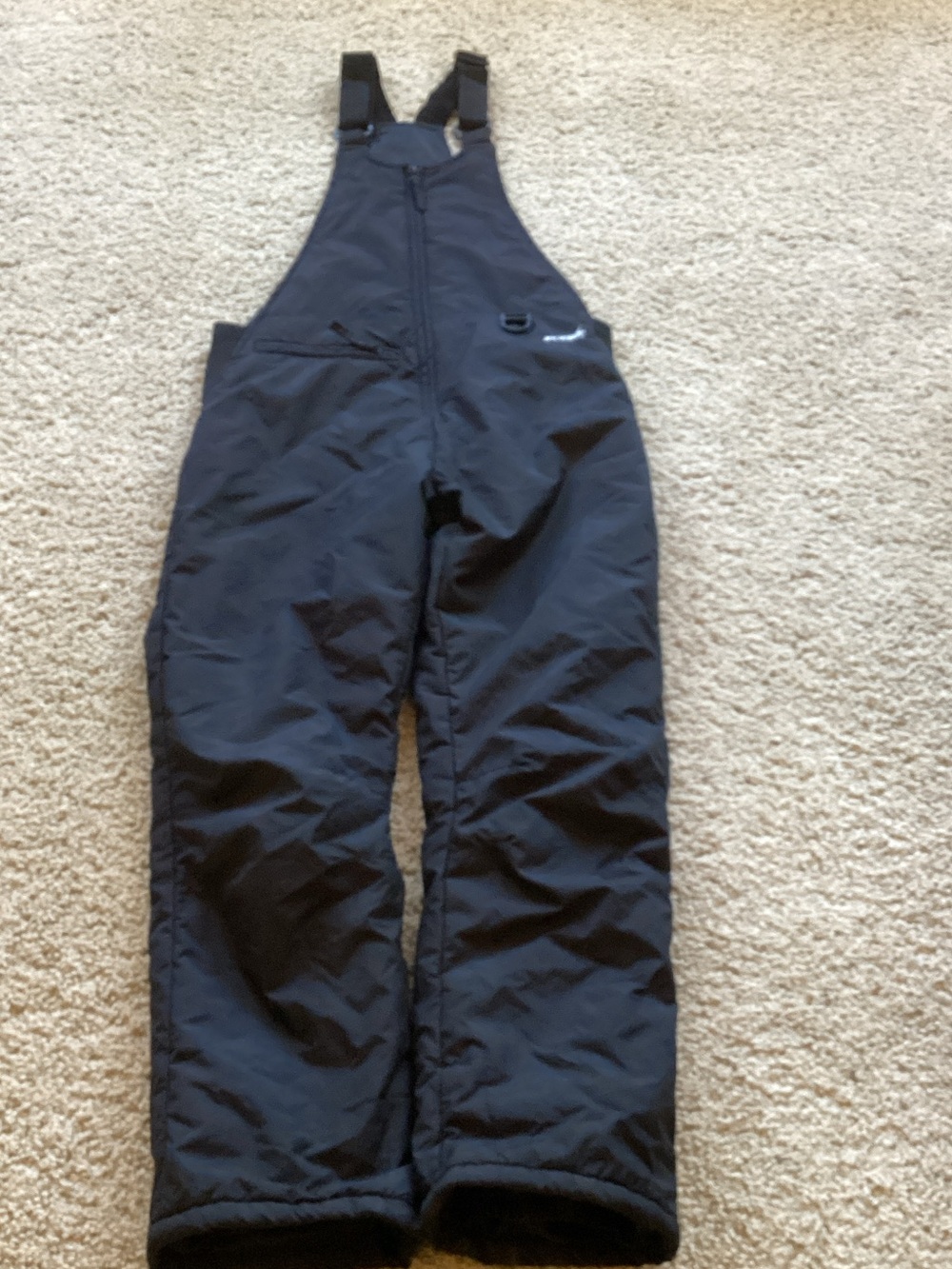 Women's Black Insulated Snow Bib Overalls